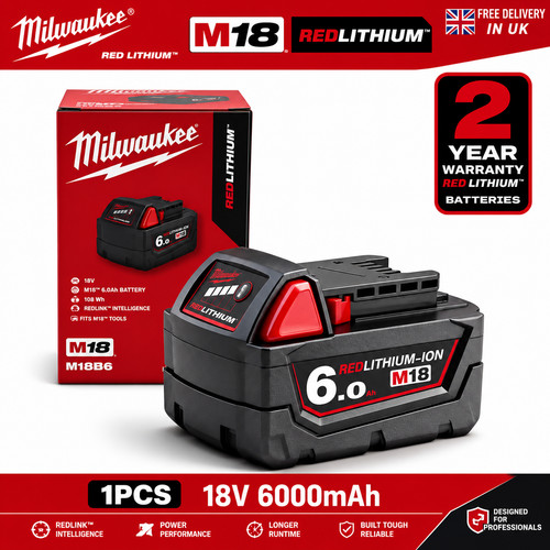 Milwaukee m18 18v 0ah ion - milwaukee, 6.0ah