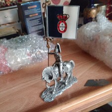 This Is A Pewter Figure of A Napoleonic Era Cavalry Soldier On Horseback 