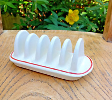 Vintage Kleen Kitchen Ware Ceramic Five Slice Toast Rack