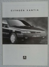 Citroen Xantia Saloon Specification brochure 1995 - Base/ LX / SX / VSX Models