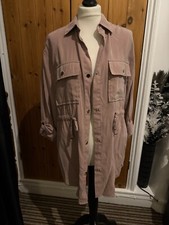 Zara pink long shacket size xs fits 8/10