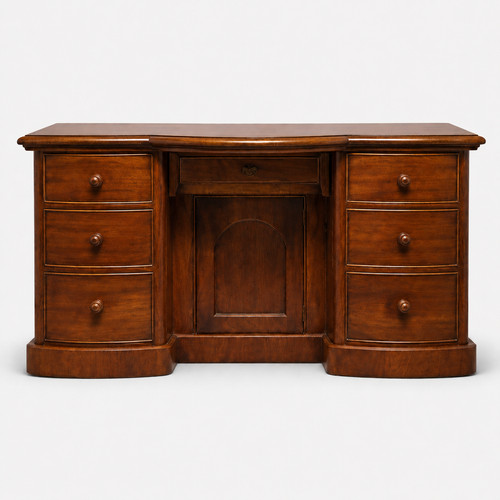 Victorian mahogany kneehole - victorian,