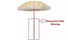 Argos Home Garden Parasol Umbrella Outdoor Shade Yellow White 7448658 R NP