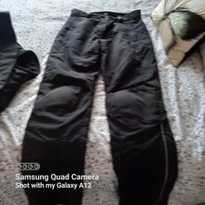 J&S Motorcycle Trousers Women's Size 12 Black Straight Leg Biker