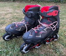 Decathlon Oxelo Roller Fit 3 Kids Black 35-38 Inline Roller Skates UK 2.5,3,4,5