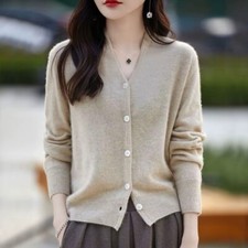 Women 100% Merino Wool V-Neck