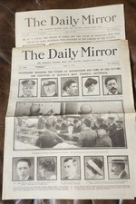 THE DAILY MIRROR x2 REPRINT