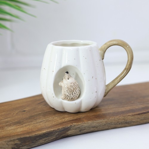 Ceramic coffee mug hedgehog - mug, 3d