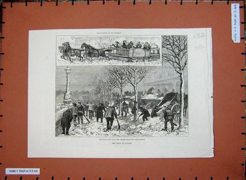 Original old antique print - original,