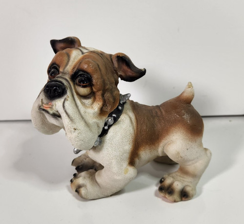Vtg english bulldog resin - bulldog, 4”