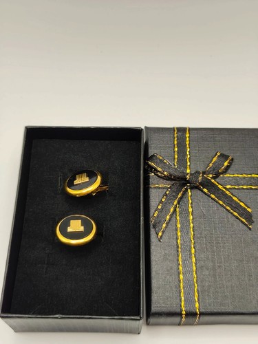 Lanvin vintage cufflinks black