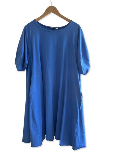 Blue jersey dress - blue,