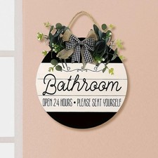 Welcome door hanging sign - door,