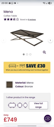 Mena coffee table - coffee, in