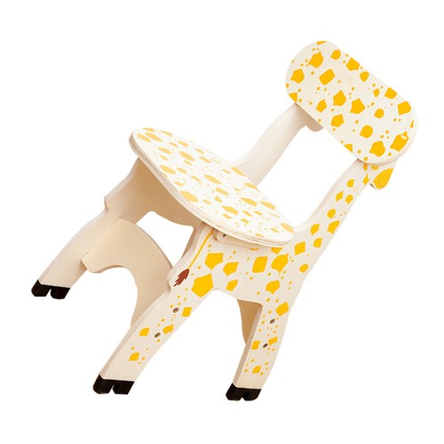Wooden giraffe chair - wooden,