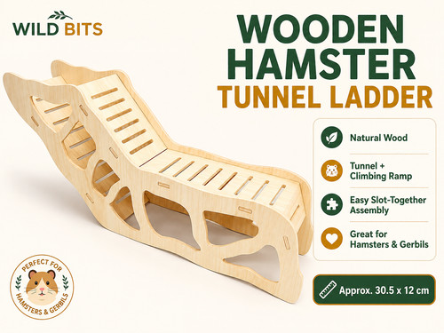 Wooden hamster tunnel - tunnel, ladder