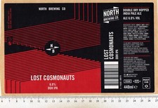 UK Beer Label - North Brewery - Yorkshire - Lost Cosmonauts