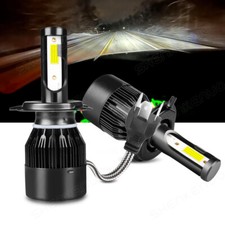 H4 472 12V 60W Black +300% Car Headlight Bulbs 6000k White Bright Pack of 2