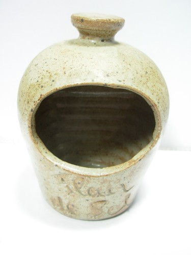 Pottery wall mounted salt - wall,