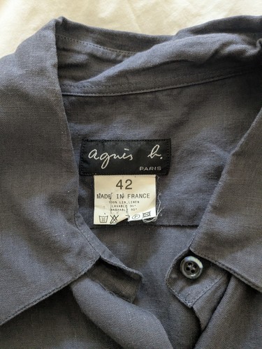 Charcoal grey agnès linen - b,