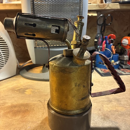 Vintage brass blow lamp - ,, in