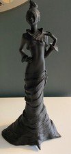 ❤️ Rare Coalport Porcelain Couture Collection Sateen Black Figurine 2000 ❤️