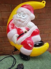 VINTAGE MOON SLEEPING SANTA