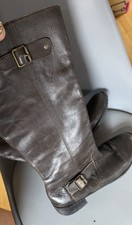 Brown Leather Knee Boots Size 6.5