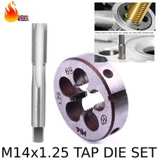 M14x1.25 Metric Tap & Die Set - Right Hand Threading Tool for Metal Working RH