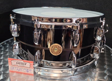 Gretsch Snare Drum USA 14x6.5" Inch Bell Brass Special Edition Black Nickel 3mm