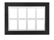 Multi Aperture Collage Picture Photo Frames Choice of Mount Design Rustic /Black
