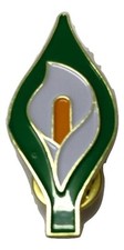 Easter lily enamel pin badge - lily,