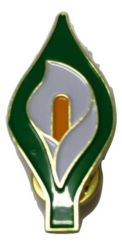 Easter lily enamel pin - enamel, badge