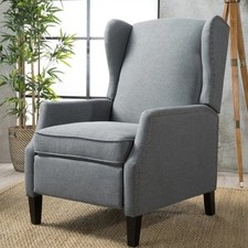 Charcoal Gray Wingback Accent