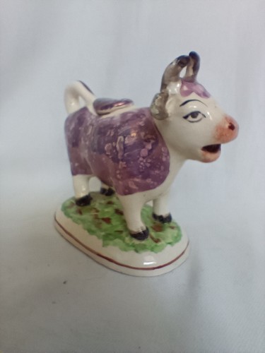 Antique staffordshire cow - staffordshire,
