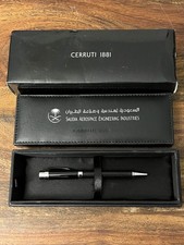 CERRUTI 1881 BLACK /SILVER PEN PRESENTATION BOX SAUDI AEROSPACE INDUSTRIES LOT 1