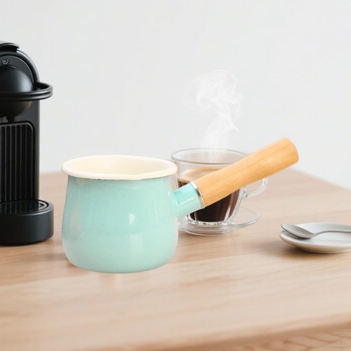 Small enamel milk pot - enamel, butter