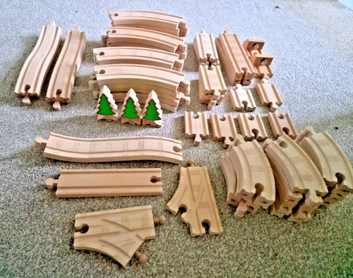 Large wooden train - wooden, track
