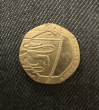 Genuine Rare Undated 20p Mule No Date Coin. Good Circulated Grade.