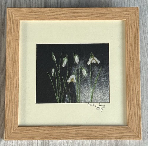 Snowdrop spring signed - snowdrop, m