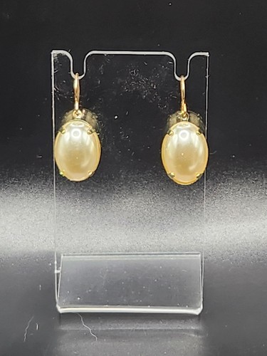 0074 gold tone oval faux - oval,