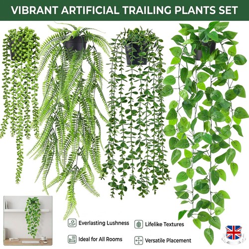 4pcs artificial hanging plants - artificial,