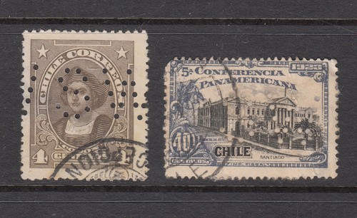 Chile perfinned stamps s - chile:,