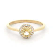 18K Gold Yellow Sapphire Ring
