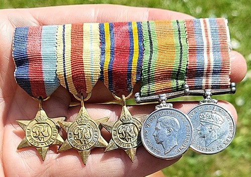 Ww2 miniature medal group - ww2,