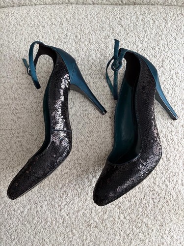 Karen millen black teal sequin - millen, black/teal