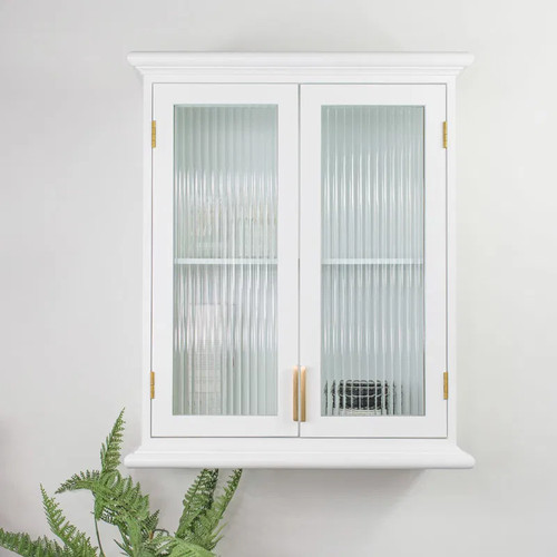 White reeded glass - white, wall
