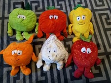 Goodness Gang Bundle x 6 Fruit and Vegetable Soft Plush Toys