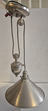 Elstead Lighting Provence Rise and Fall Pendant Silver Colour Vintage Style