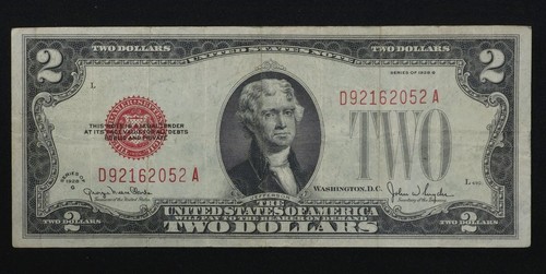 1928 dollar bill red seal - dollar,